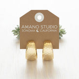 Amano Studio - Large Vintage Hammered Hoops