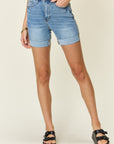 Judy Blue Full Size Tummy Control High Waist Denim Shorts