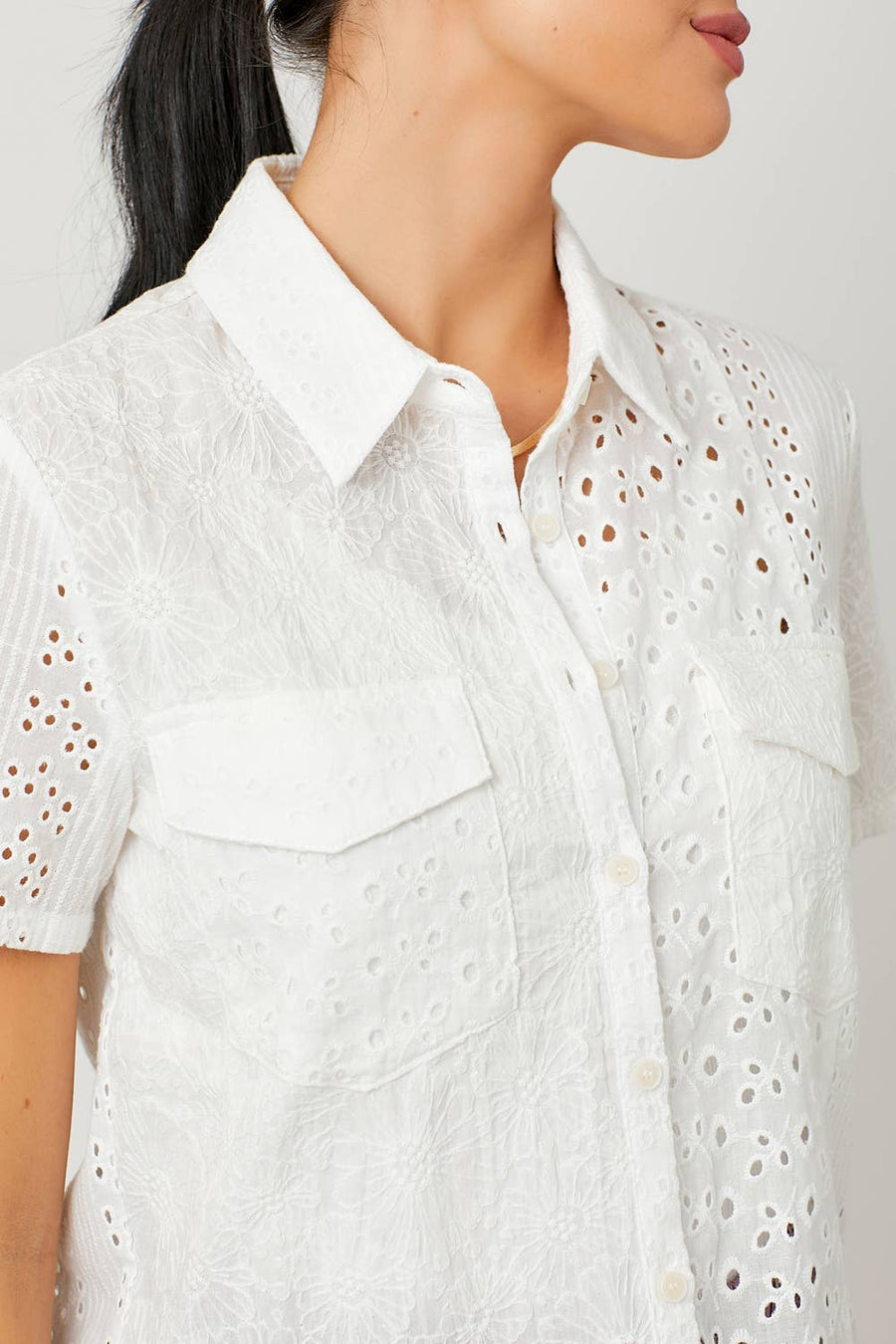 Mystree - Embroidery Mixed Shirt