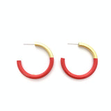 Accessory Jane - Med Liz Hoops in Real Red