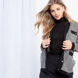 THML - Button Up Houndstooth Cardigan