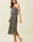 Mystree - Pleated Glitter Cami Dress