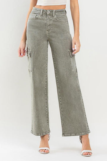 Vervet by Flying Monkey 90's Super High Rise Cargo Jeans (online only)
