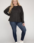 Ribbed Brushed Melange Sweater, Various Colors, Zenana