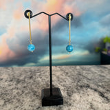 Larimar Drop Earrings, Zhanna Jewelry