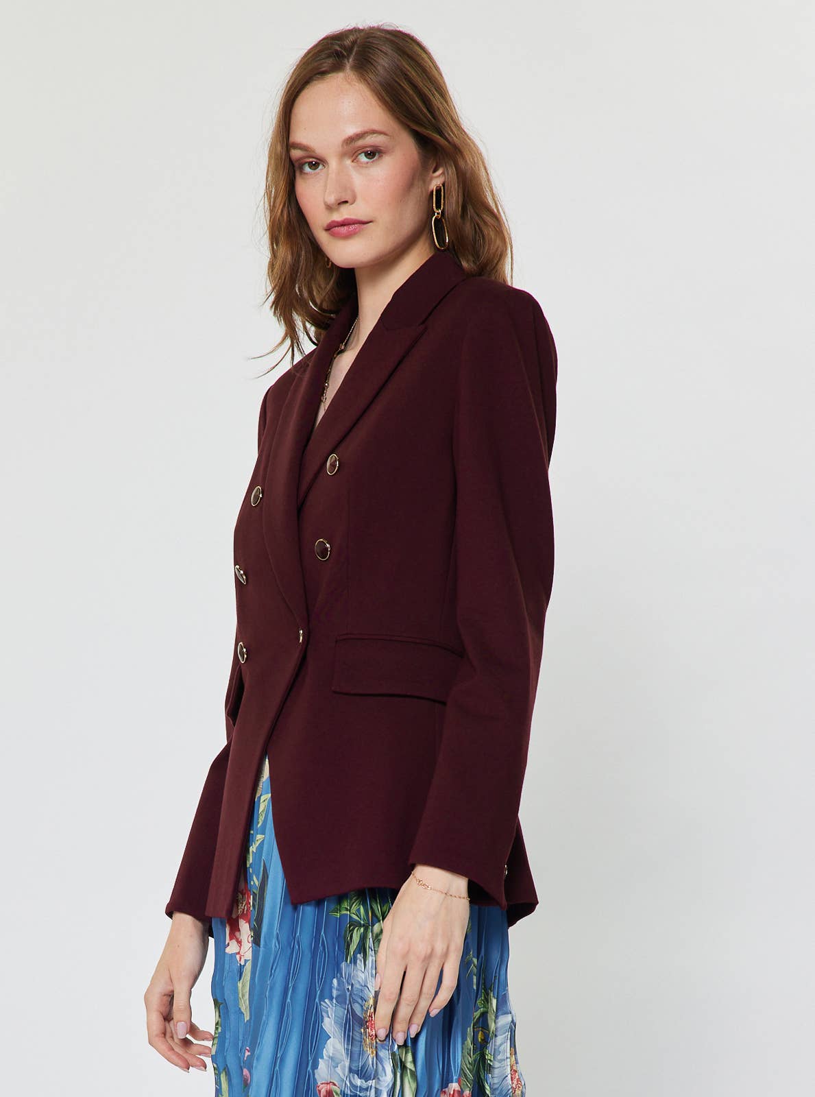 Current Air - Notch Collar Double Breasted Jacket (preorder- arrives 8/30)