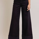Hidden Jeans - Black Clean Stretch 32in Inseam Wideleg NORI
