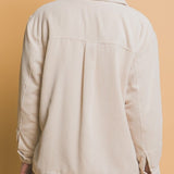 Love Tree Corduroy Button Up Jacket with Sherpa lining