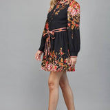 Floral Waist Sash Mini Dress, FATE
