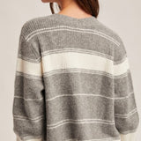 Open Striped Sweater, Hem and Thread