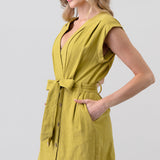 Sleeveless Button Dress, Hashttag
