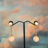 Rose Quartz Drop Earrings, Zhanna Jewelry