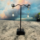 Glass and Pearl Earrings, Zhanna Jewelry