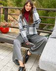 Mystree Plaid Sweater Cardigan