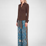 Current Air - Ribbed Knit Collared Top