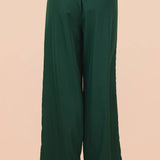 VERY J -Wide Leg Track Pants W/ Piping Detail