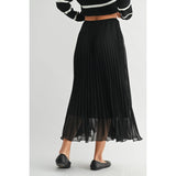 FUN2FUN - TEXTURE CHIFFON PLEATED MAXI SKIRT
