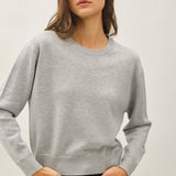 Be Cool - V-NOTCH STITCH CREW NECK SWEATER