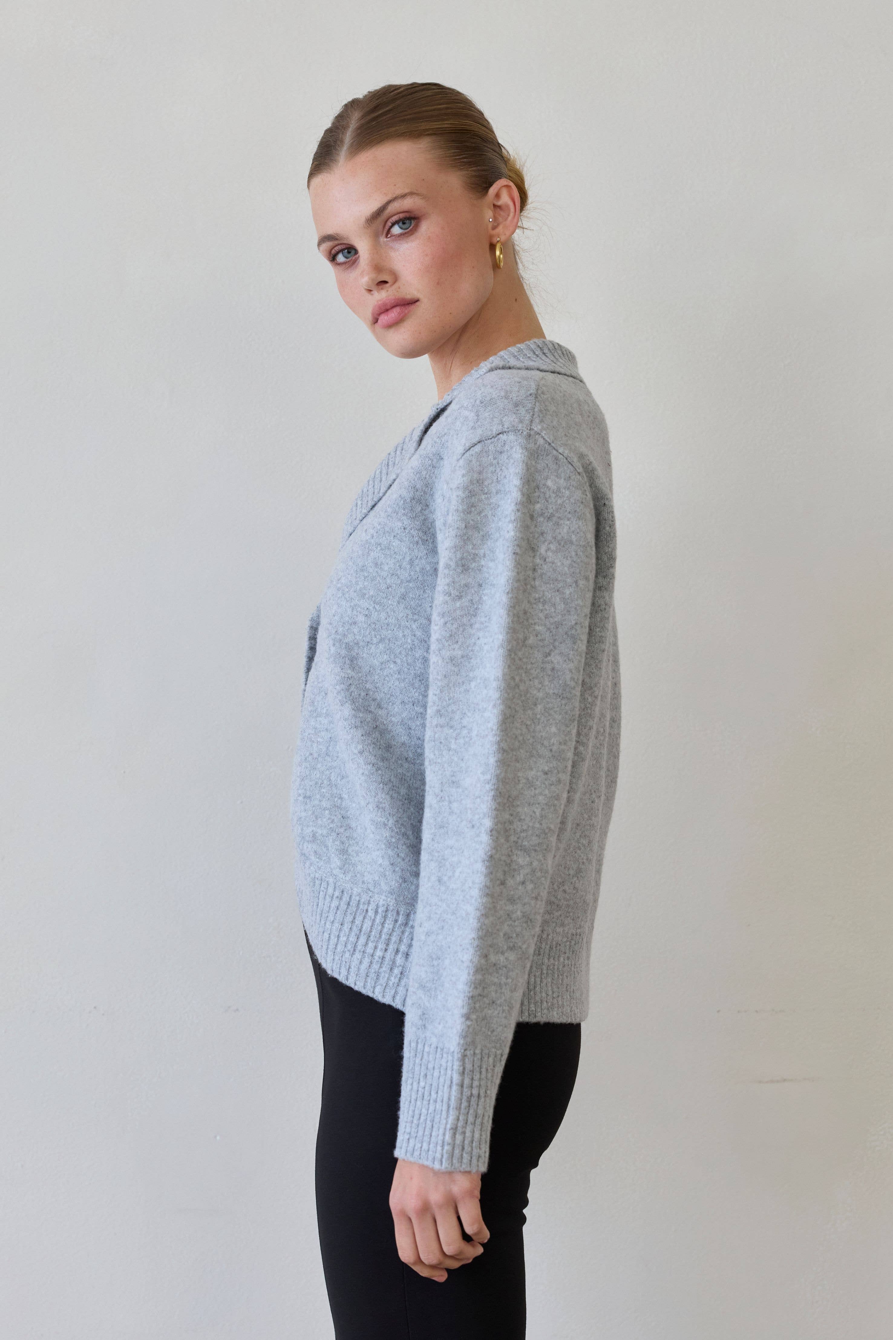 Crescent - Betsy Curved Hem Cardigan