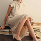 CRINKLED SATIN COWL NECK Blouse, Fun2Fun