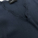 Current Air - Ribbed Knit Scallop-Neck Top