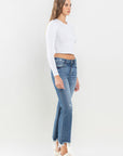 Lovervet Mid Rise Frayed Hem Jeans (online only)