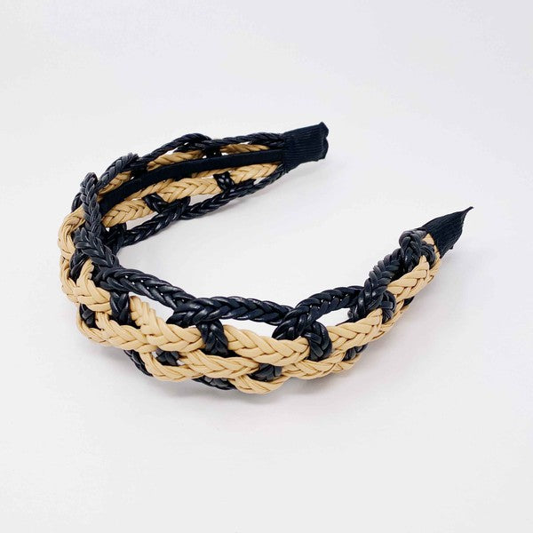 Vegan Leather Braided Headband, Ellison & Young