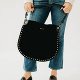 Pretty Simple - Rosalie Rivet Suede Hobo Bag