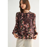 FUN2FUN - FLOWER PRINT BOHO BLOUSE