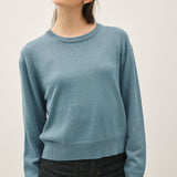 Be Cool - V-NOTCH STITCH CREW NECK SWEATER