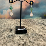 Rose Quartz and Jade Earrings, Zhanna Jewelry