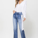 SUPER HIGH RISE STRAIGHT CROP W SIDE BLOCKING PANEL, Vervet