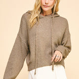 Davi & Dani Drop Shoulder Long Sleeve Hooded Sweater