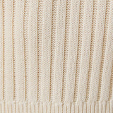 Sunday Edition by LE LIS - ROUND NECK PUFF SHORT SLEEVE CABLE SWEATER