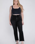 Plus Size High Rise Crop Flare Jeans, Vervet by Flying Monkey