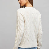 FATE - CABLE KNIT BUTTON CLOSURE CARDIGAN