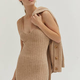 Crescent  - Mave Brushed Ribbed Sweater Dress Two-piece Set
