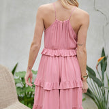 SOLID RUFFLE SLEEVELESS MINI DRESS, Davi & Dani
