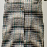Mystree Houndstooth Plaid Long Coat