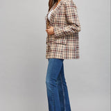 FATE - PLAID PATTERN TAILORED SINGLE BREASTED BLAZER
