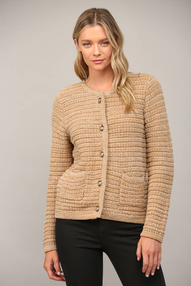 FATE - TEXTURED KNIT CARDIGAN