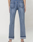 STRETCH BOYFRIEND JEANS W PAINT SPATTER DETAIL, Flying Monkey