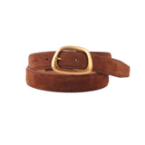 Most Wanted USA - Suede Belt with Organic Shape Buckle