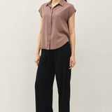 Be Cool - CLASSIC CUT CAPPED SLEEVE BUTTON UP TENCEL SHIRT