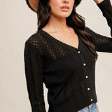 Pointelle Cardigan, By Hem and Thread