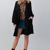 Black Open Cardigan Sweater, Hashttag