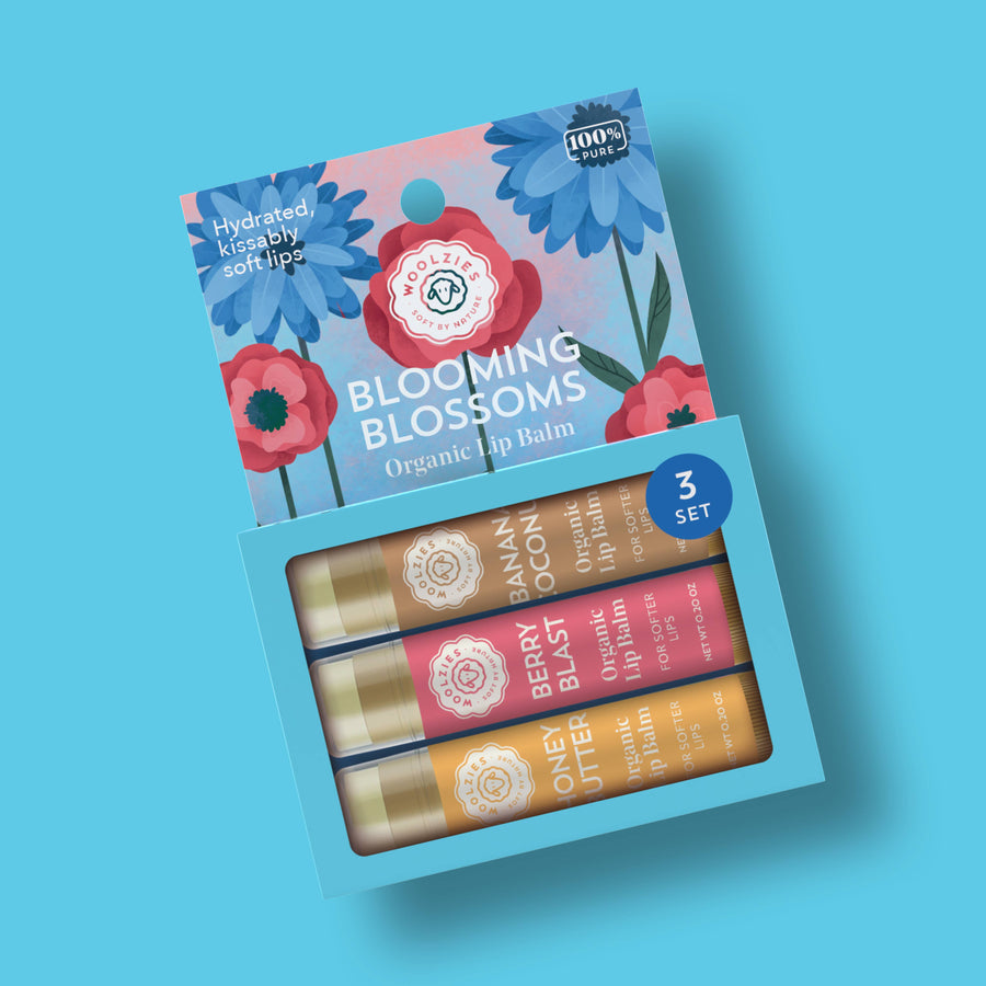 Woolzies - Blooming Blossoms Lip Balm Set Of 3