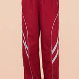 VERY J -Wide Leg Track Pants W/ Piping Detail