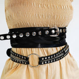 Most Wanted USA - Suede Belt with Wide Studs