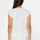 Current Air - Draped Cowl Neck Cap Sleeve Top